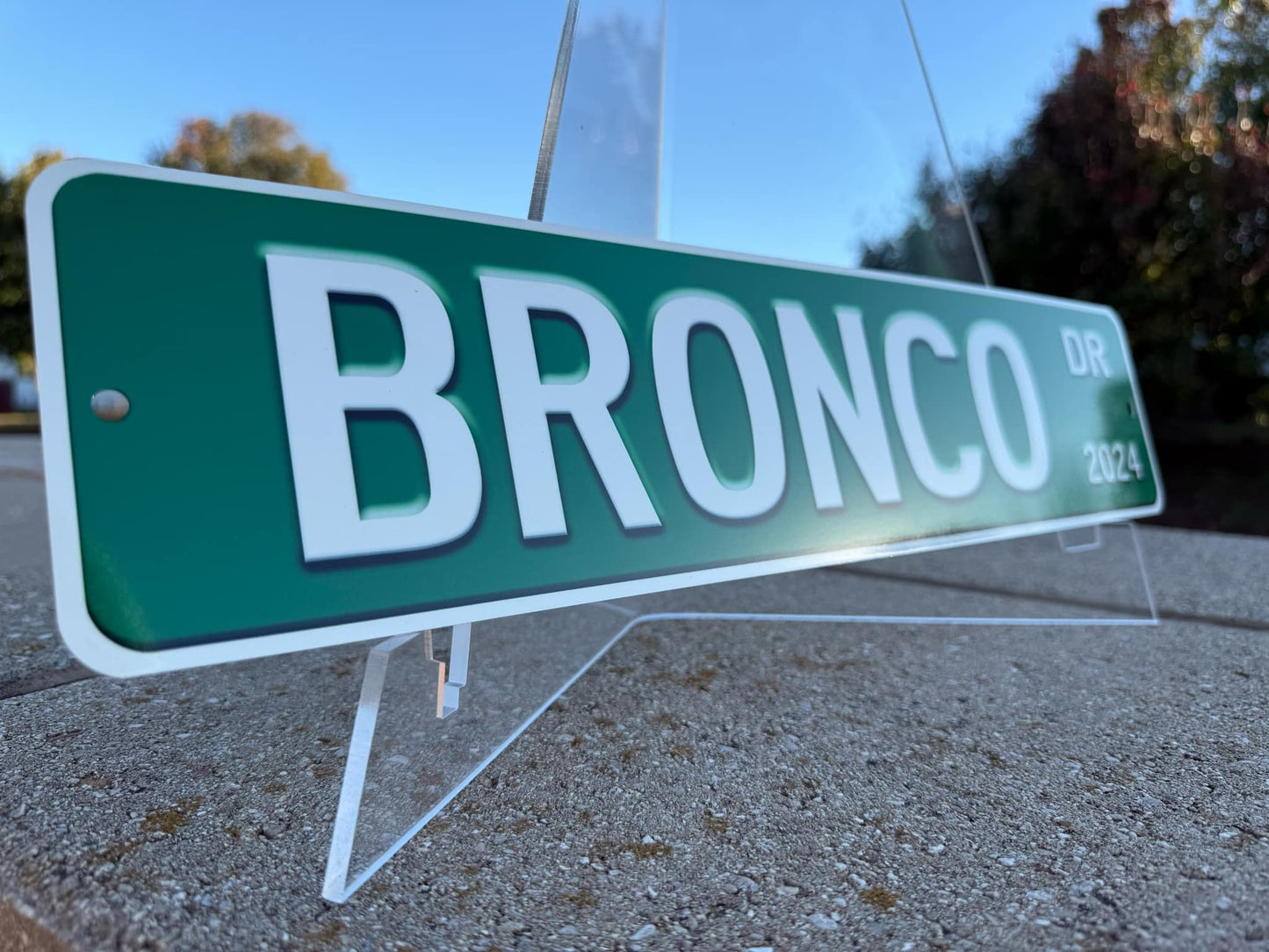 Custom Ford Bronco Trucks Street Sign - Choose Your Year & Postal Abbreviation - 18x4 Inches - Perfect for Chevy Man Cave Garage