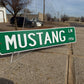 mustang street sign for man cave,garage, shop