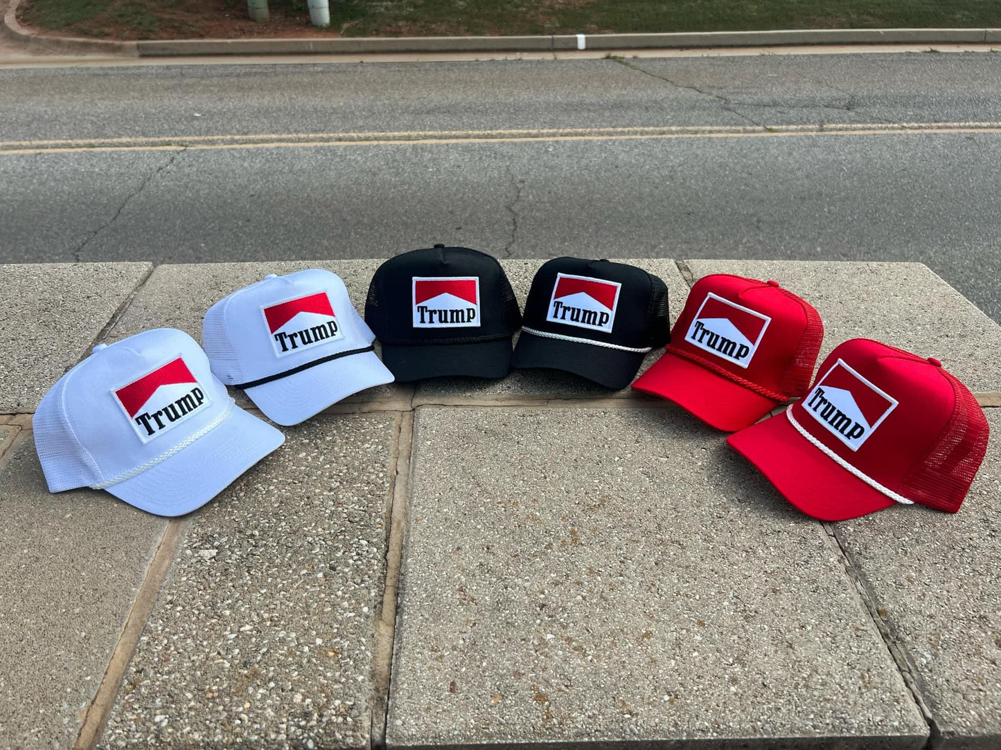 Trump for President 2024 vintage rope style trucker hat with marlboro inspired embroidery patch