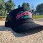 Vintage PINK HEARTBREAKER of America Rope Snapback Trucker Mesh Hat with Chevy inspired patch Classic Truck Apparel for Men and Women